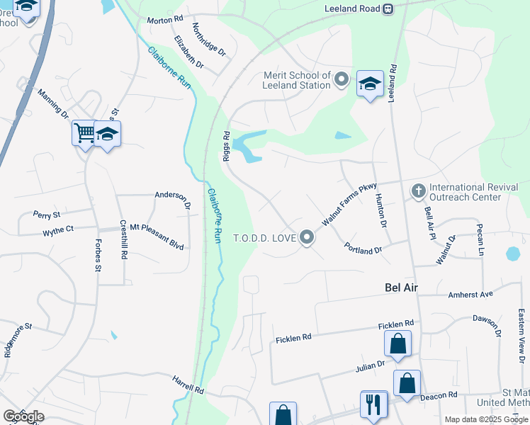 map of restaurants, bars, coffee shops, grocery stores, and more near 11 Birney Court in Fredericksburg