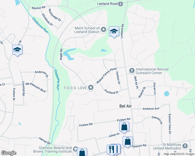 map of restaurants, bars, coffee shops, grocery stores, and more near 34 Call Court in Fredericksburg