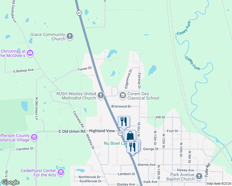 map of restaurants, bars, coffee shops, grocery stores, and more near 22 Homestead Drive in Mount Vernon