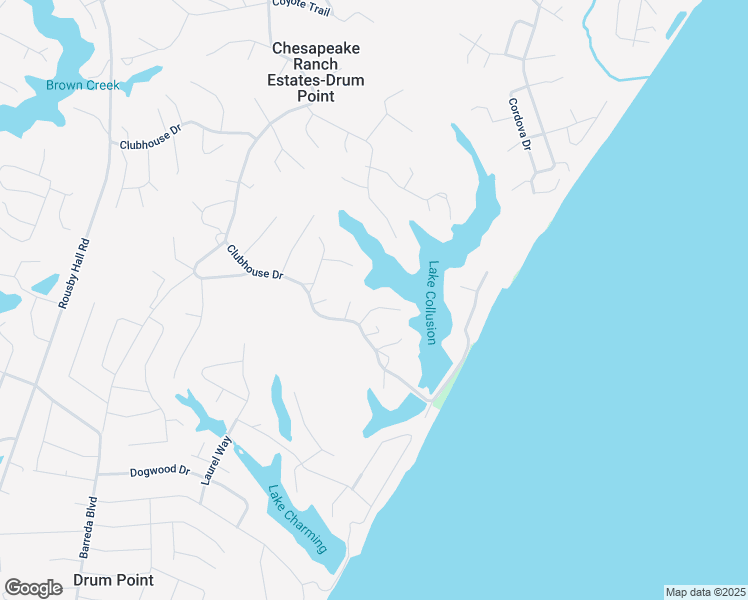 map of restaurants, bars, coffee shops, grocery stores, and more near 12763 Bullet Bend Road in Lusby