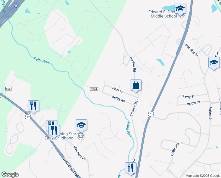 map of restaurants, bars, coffee shops, grocery stores, and more near 55 Pegs Lane in Falmouth