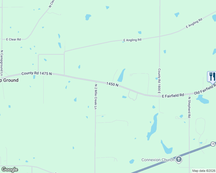 map of restaurants, bars, coffee shops, grocery stores, and more near 17603 East Fairfield Road in Mount Vernon