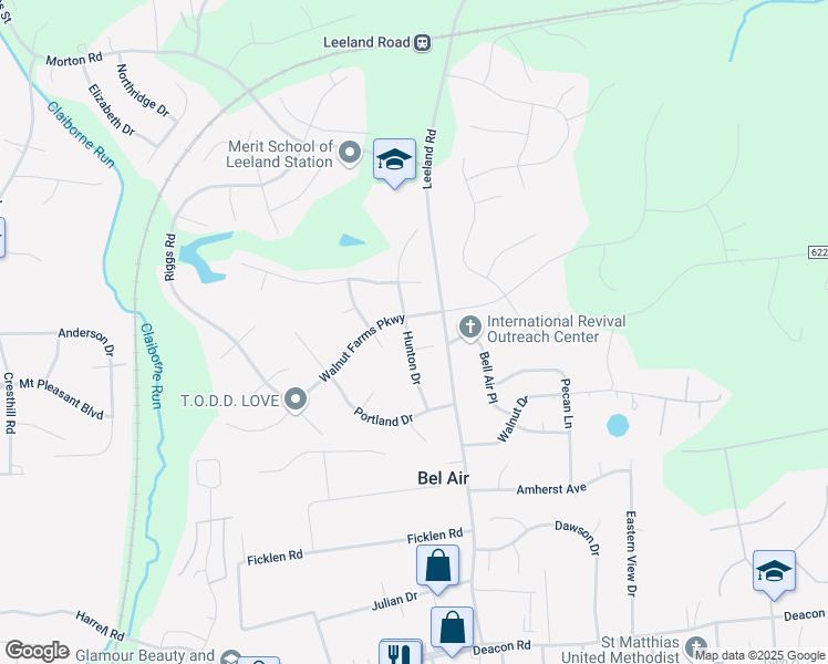 map of restaurants, bars, coffee shops, grocery stores, and more near 82 Hunton Drive in Fredericksburg