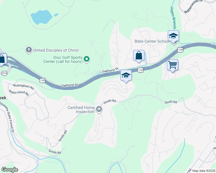 map of restaurants, bars, coffee shops, grocery stores, and more near 329 Eureka Road in Charleston