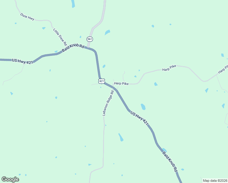 map of restaurants, bars, coffee shops, grocery stores, and more near 13000 Bald Knob Road in Frankfort