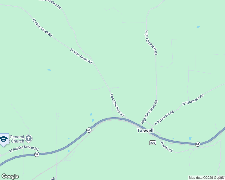 map of restaurants, bars, coffee shops, grocery stores, and more near 130 North Two Churches Road in Taswell