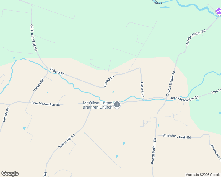 map of restaurants, bars, coffee shops, grocery stores, and more near 247 Eubank Road in Mount Solon