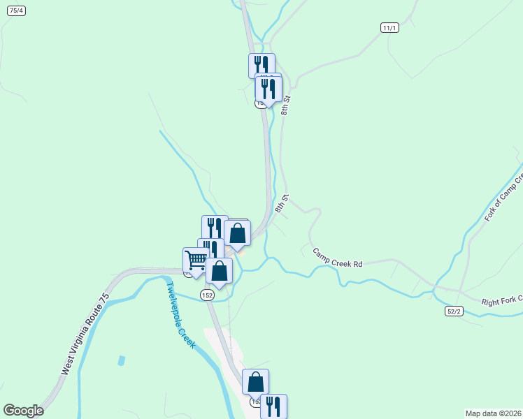 map of restaurants, bars, coffee shops, grocery stores, and more near 4485 8th Street Rd in Huntington