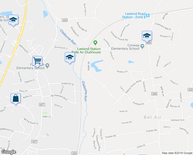 map of restaurants, bars, coffee shops, grocery stores, and more near 56 Riggs Road in Fredericksburg