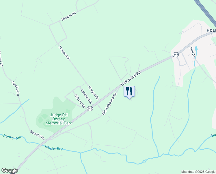 map of restaurants, bars, coffee shops, grocery stores, and more near 24435 Hollywood Road in Hollywood