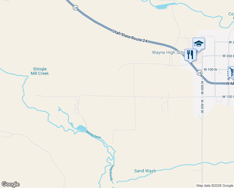 map of restaurants, bars, coffee shops, grocery stores, and more near 1036 West Chads Road in Bicknell