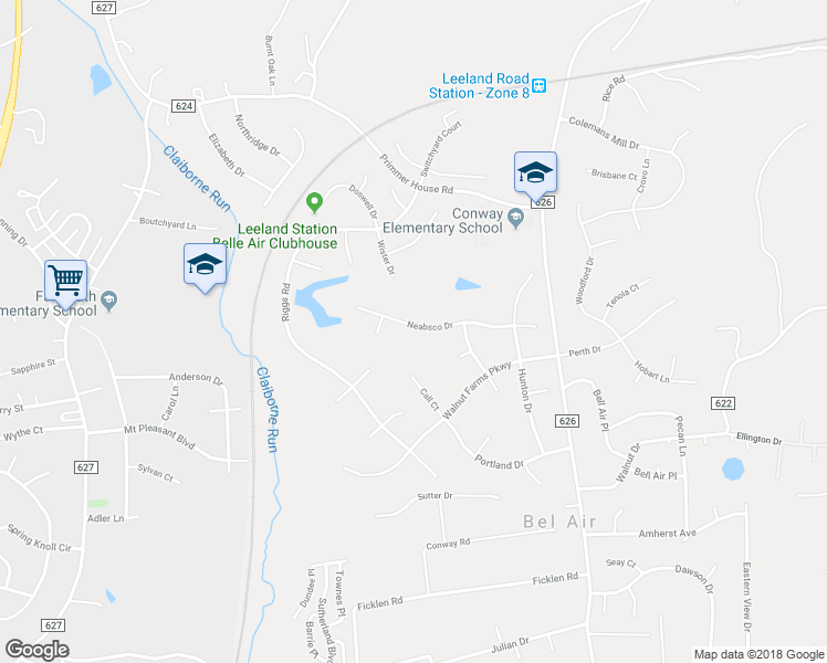 map of restaurants, bars, coffee shops, grocery stores, and more near 29 Neabsco Drive in Fredericksburg