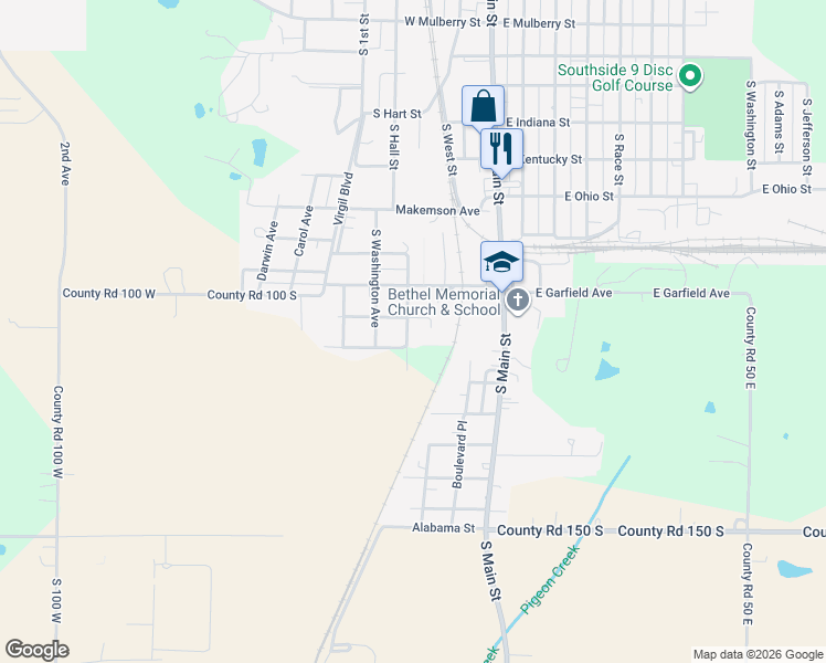 map of restaurants, bars, coffee shops, grocery stores, and more near 305 Blaine Avenue in Princeton