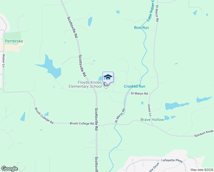 map of restaurants, bars, coffee shops, grocery stores, and more near 4484 Scottsville Road in Floyds Knobs