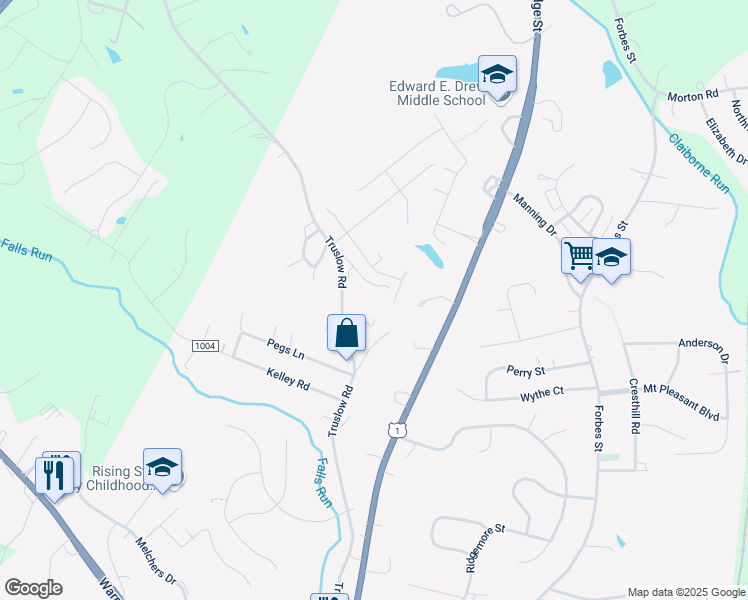 map of restaurants, bars, coffee shops, grocery stores, and more near 32 Crown Lane in Falmouth