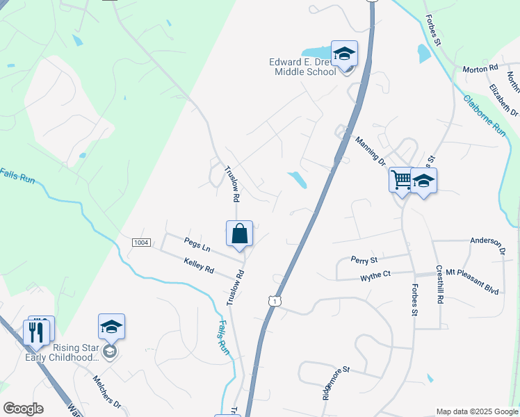 map of restaurants, bars, coffee shops, grocery stores, and more near 32 Crown Lane in Falmouth