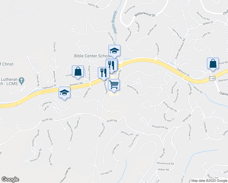 map of restaurants, bars, coffee shops, grocery stores, and more near 1100 Fledderjohn Road in Charleston