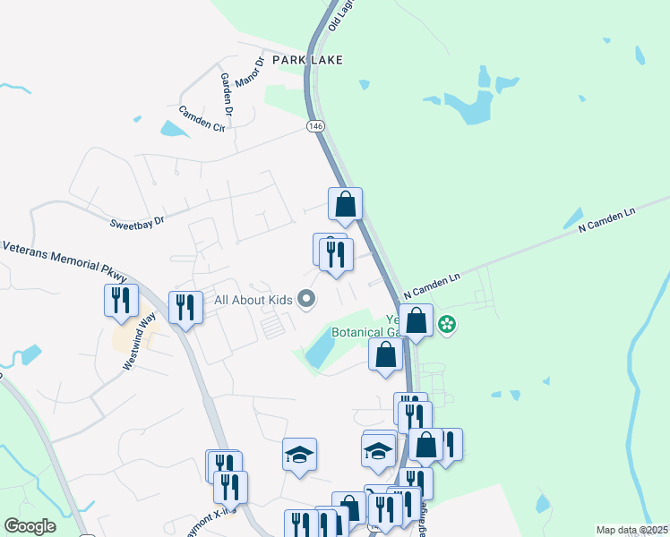 map of restaurants, bars, coffee shops, grocery stores, and more near 500 Cross Keys Boulevard in Crestwood