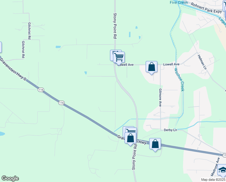 map of restaurants, bars, coffee shops, grocery stores, and more near 1068 Stony Glen Lane in Cotati