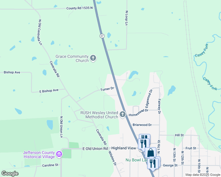 map of restaurants, bars, coffee shops, grocery stores, and more near 29 Turner Drive in Mount Vernon