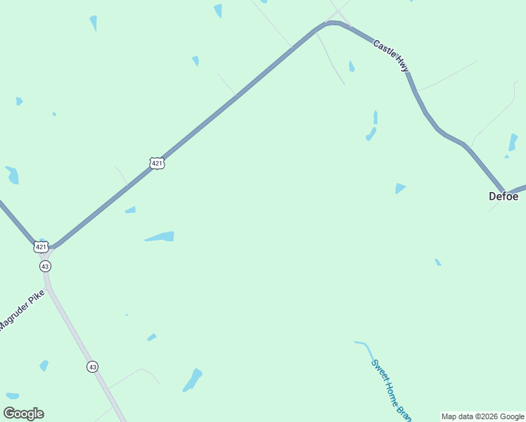 map of restaurants, bars, coffee shops, grocery stores, and more near Castle Highway in Pleasureville