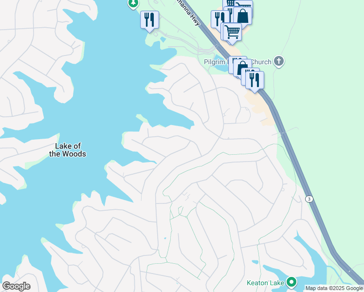 map of restaurants, bars, coffee shops, grocery stores, and more near 106 Edgehill Drive in Locust Grove