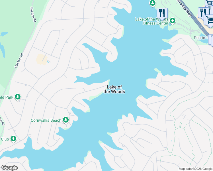 map of restaurants, bars, coffee shops, grocery stores, and more near 698 Cornwallis Avenue in Locust Grove