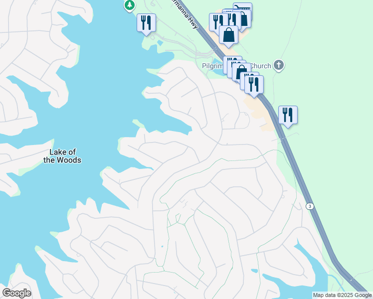 map of restaurants, bars, coffee shops, grocery stores, and more near 110 Edgehill Drive in Locust Grove