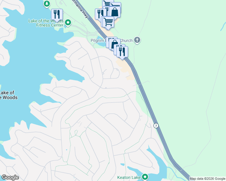 map of restaurants, bars, coffee shops, grocery stores, and more near 514 Mount Pleasant Drive in Locust Grove
