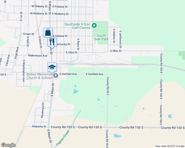 map of restaurants, bars, coffee shops, grocery stores, and more near 429 East Garfield Avenue in Princeton