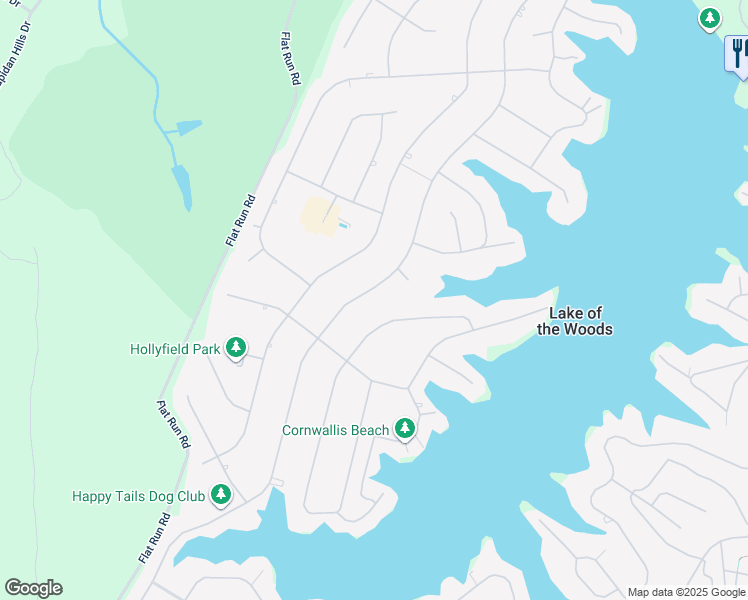 map of restaurants, bars, coffee shops, grocery stores, and more near 1221 Lakeview Parkway in Locust Grove