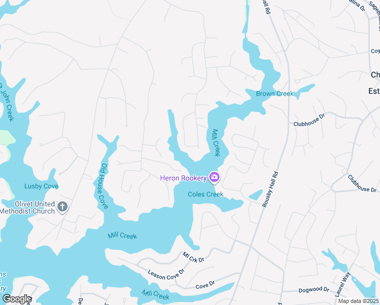 map of restaurants, bars, coffee shops, grocery stores, and more near 97 Brooks Cove Drive in Lusby