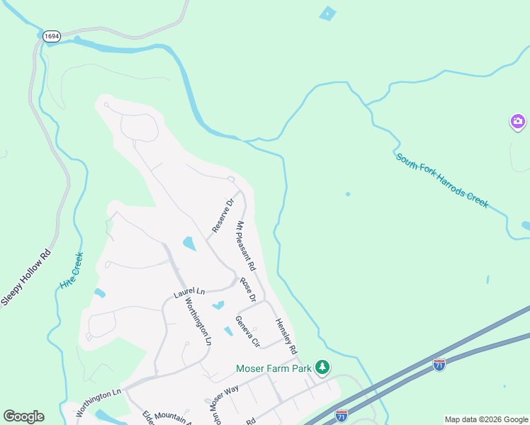 map of restaurants, bars, coffee shops, grocery stores, and more near 5905 Mount Pleasant Road in Prospect