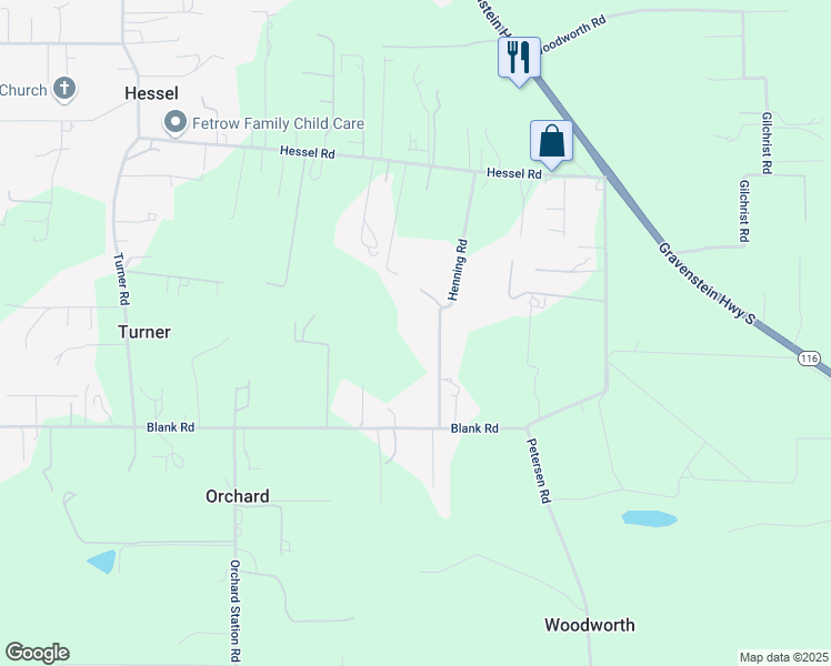 map of restaurants, bars, coffee shops, grocery stores, and more near 5718 Henning Road in Sebastopol