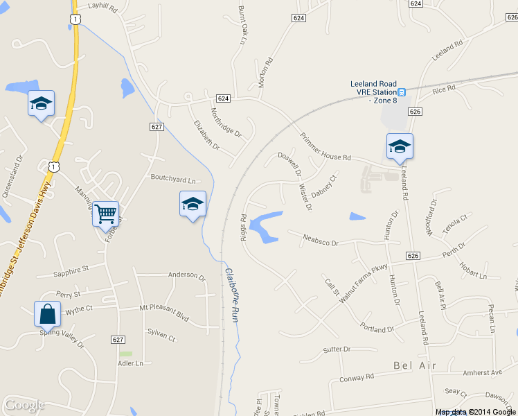 map of restaurants, bars, coffee shops, grocery stores, and more near 11 Chandler Court in Fredericksburg