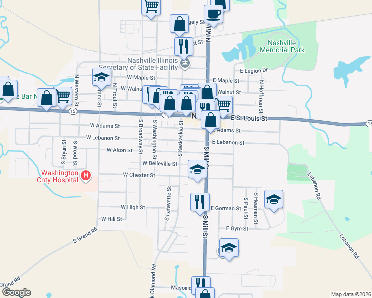 map of restaurants, bars, coffee shops, grocery stores, and more near 189 East Alton Street in Nashville