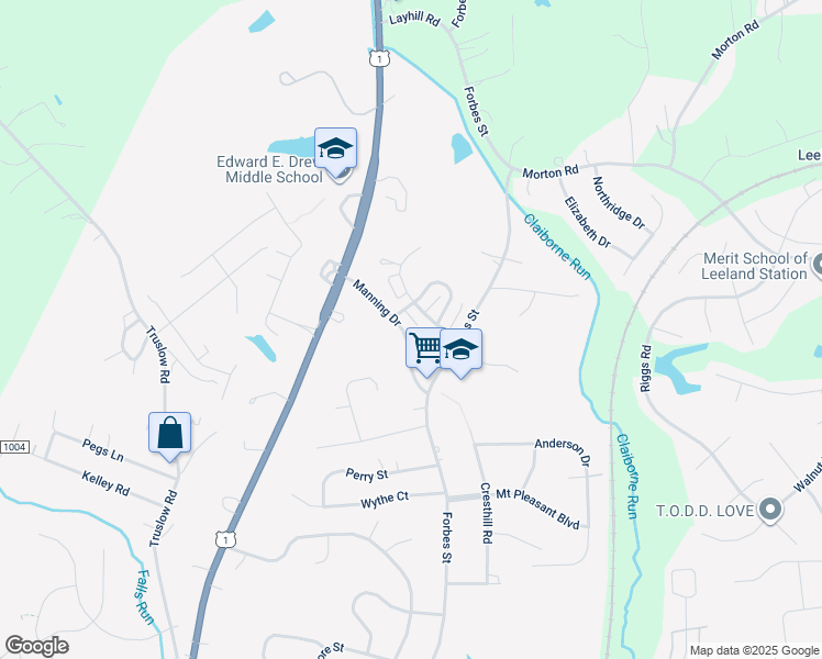 map of restaurants, bars, coffee shops, grocery stores, and more near 1014 Manning Drive in Falmouth