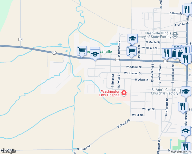 map of restaurants, bars, coffee shops, grocery stores, and more near 1230 Jefferson Drive in Nashville