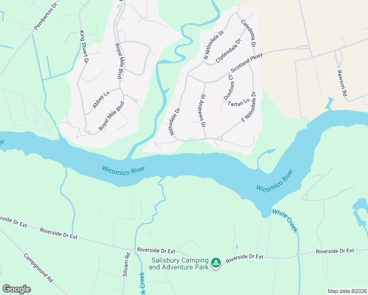 map of restaurants, bars, coffee shops, grocery stores, and more near 5396 Nithsdale Drive in Salisbury