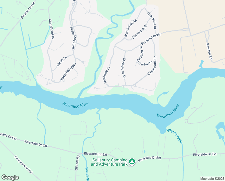 map of restaurants, bars, coffee shops, grocery stores, and more near 5396 Nithsdale Drive in Salisbury