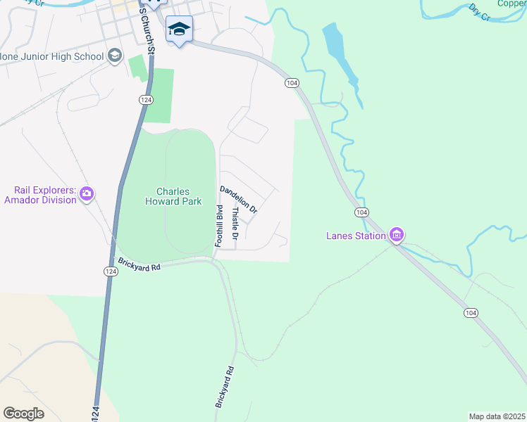 map of restaurants, bars, coffee shops, grocery stores, and more near 714 Clover Drive in Ione