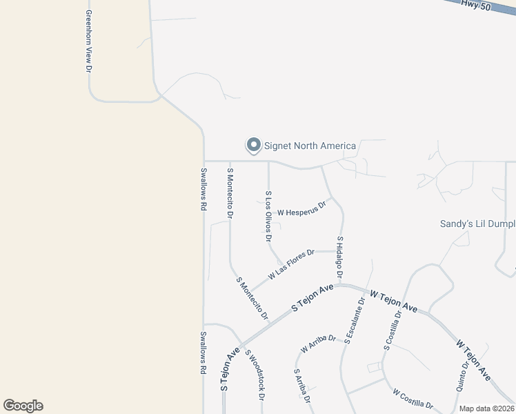 map of restaurants, bars, coffee shops, grocery stores, and more near 302 South Montecito Drive in Pueblo West