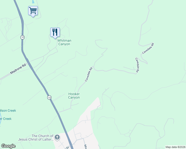 map of restaurants, bars, coffee shops, grocery stores, and more near 440 Cavedale Road in Sonoma