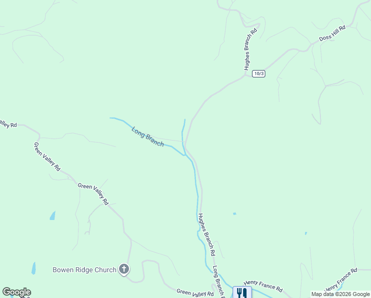 map of restaurants, bars, coffee shops, grocery stores, and more near County Road 43 in Huntington