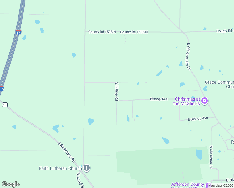 map of restaurants, bars, coffee shops, grocery stores, and more near 6619 East Bishop Road in Mount Vernon