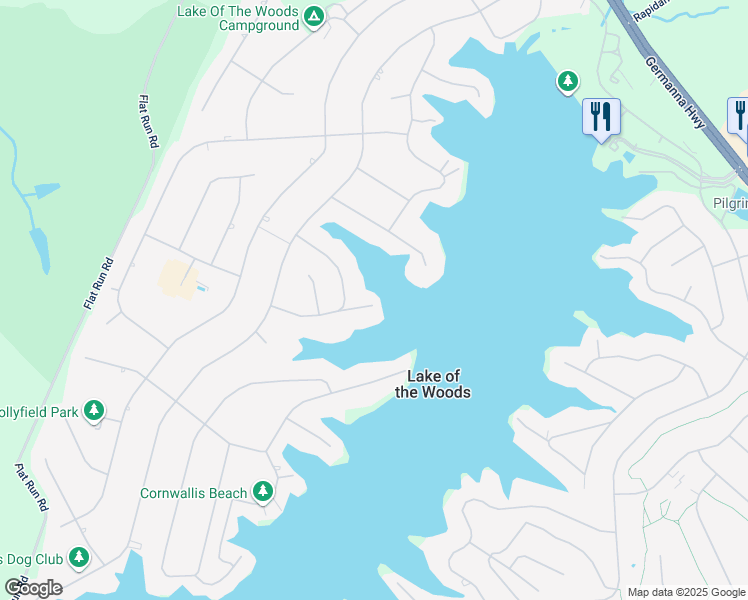 map of restaurants, bars, coffee shops, grocery stores, and more near 107 Surrey Lane in Locust Grove