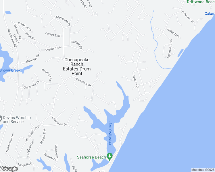 map of restaurants, bars, coffee shops, grocery stores, and more near 467 Hilltop Court in Lusby