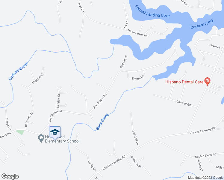 map of restaurants, bars, coffee shops, grocery stores, and more near 44603 Joy Chapel Road in Hollywood