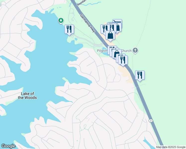 map of restaurants, bars, coffee shops, grocery stores, and more near 303 Mount Pleasant Drive in Locust Grove
