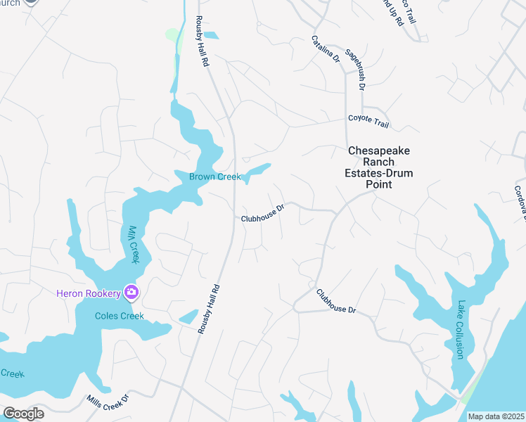 map of restaurants, bars, coffee shops, grocery stores, and more near 312 Clubhouse Drive in Lusby